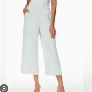 Wilfred Aritzia Effortless Cropped Pants in Mint Green (bright light blue)
